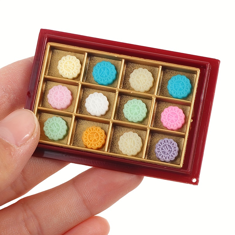 1/12 Dollhouse Miniature Accessories Mini Resin Moon Cake - Temu