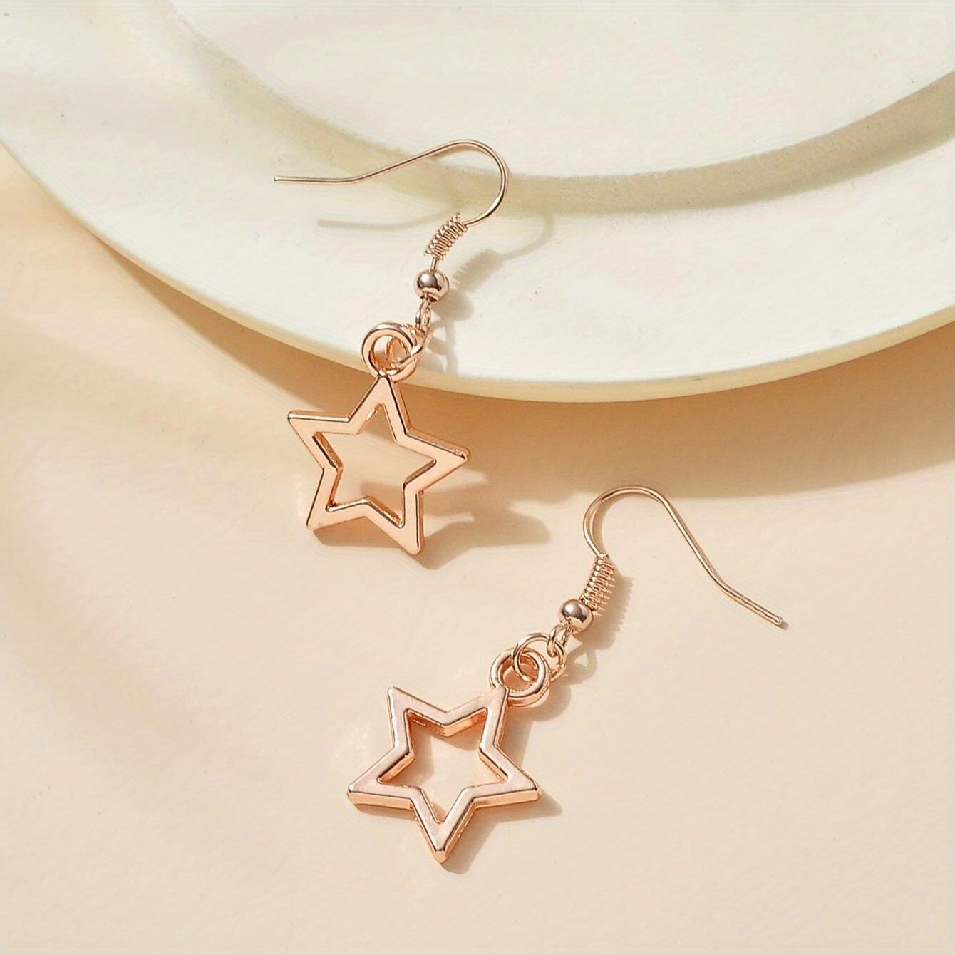 Hollow Star Shape Drop Earrings for Daily Wear