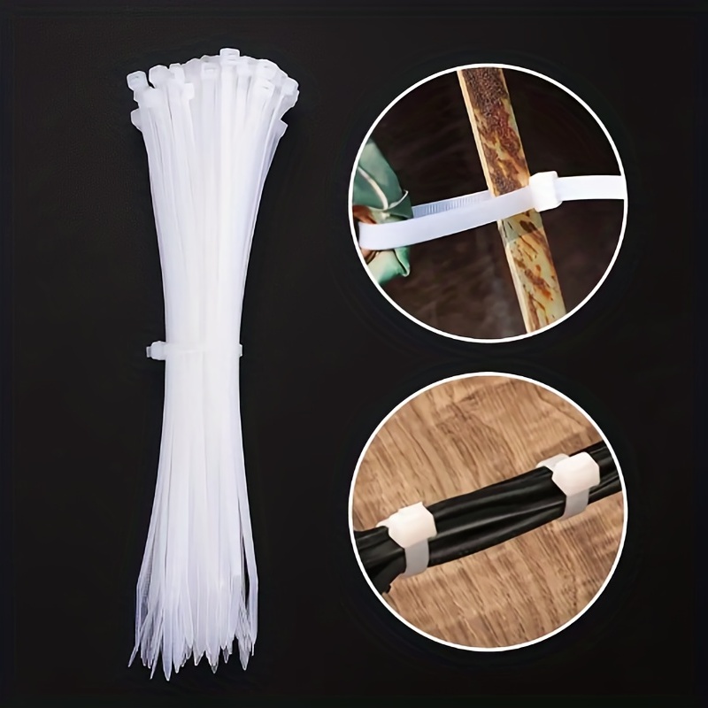 100pcs 8 Inch 200mm*3mm White Cable Wire Zip Ties Nylon Cable Tie Free  Shipping - Cable Ties - AliExpress