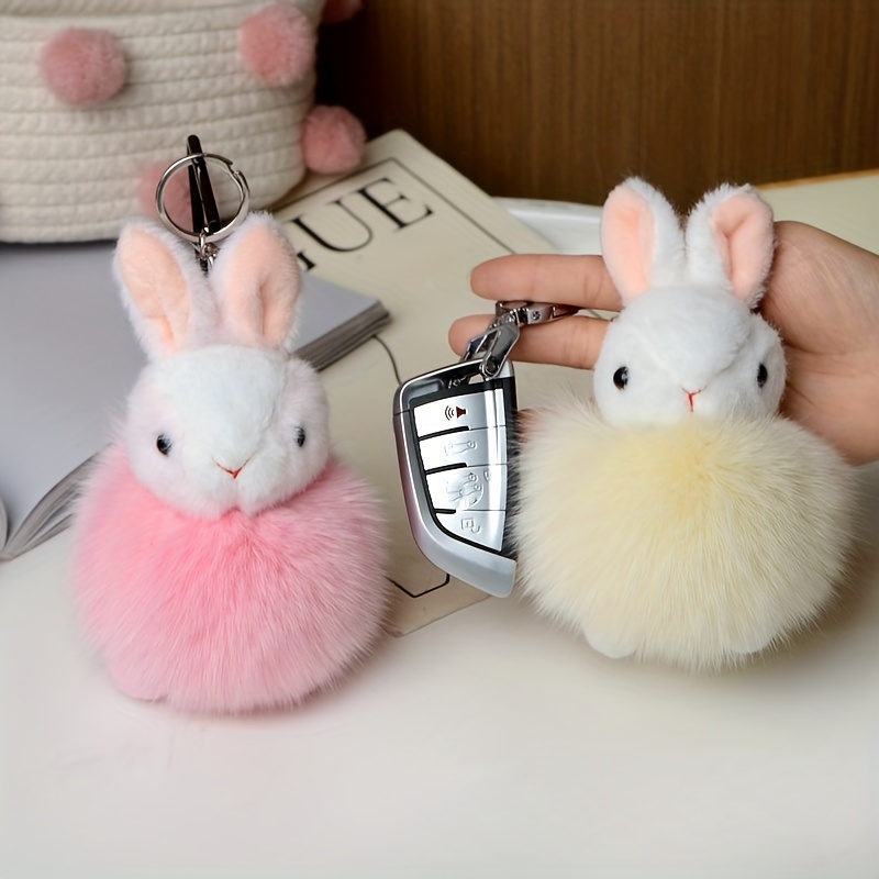GALPADA Puff Ball Keychain Lucky Rabbits Foot Keychain Cute Keychain Key  Chain Bunny Keychain Plush Kawaii Keychain Backpack Purse Faux Fox Tail  Keychain Fluffy Decorations Wallet Child at  Women's Clothing store