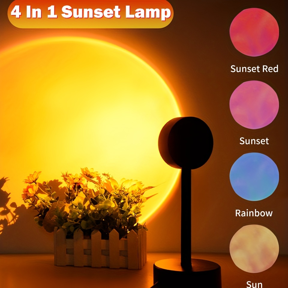 Usb Sunset Lamp Room Decoration Led Night Light Sunset - Temu