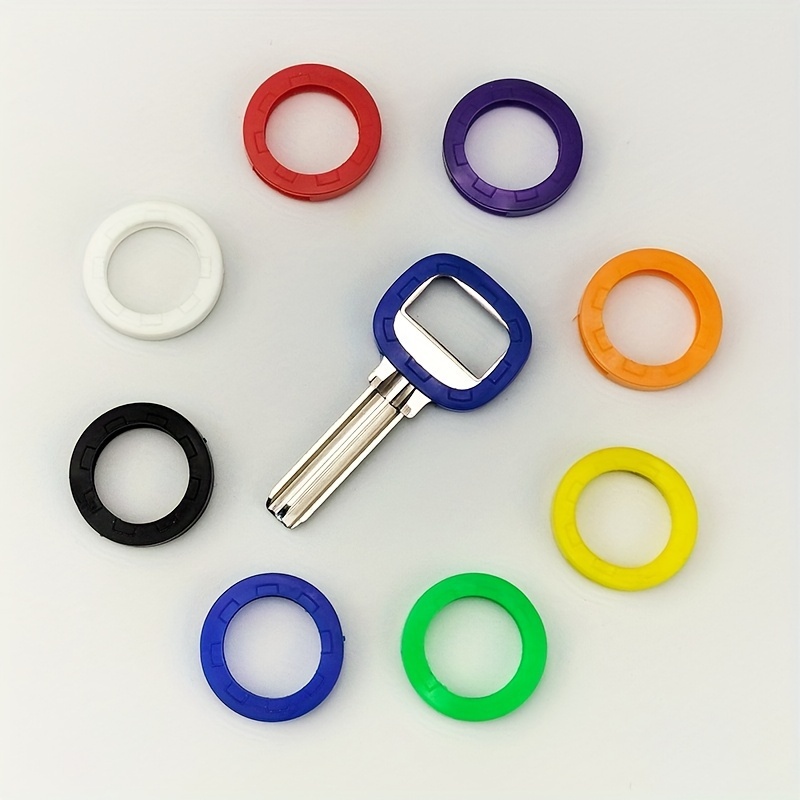 32tlg Silikon Schlüsselkappen Schlüsselkennringe Key Ring Caps