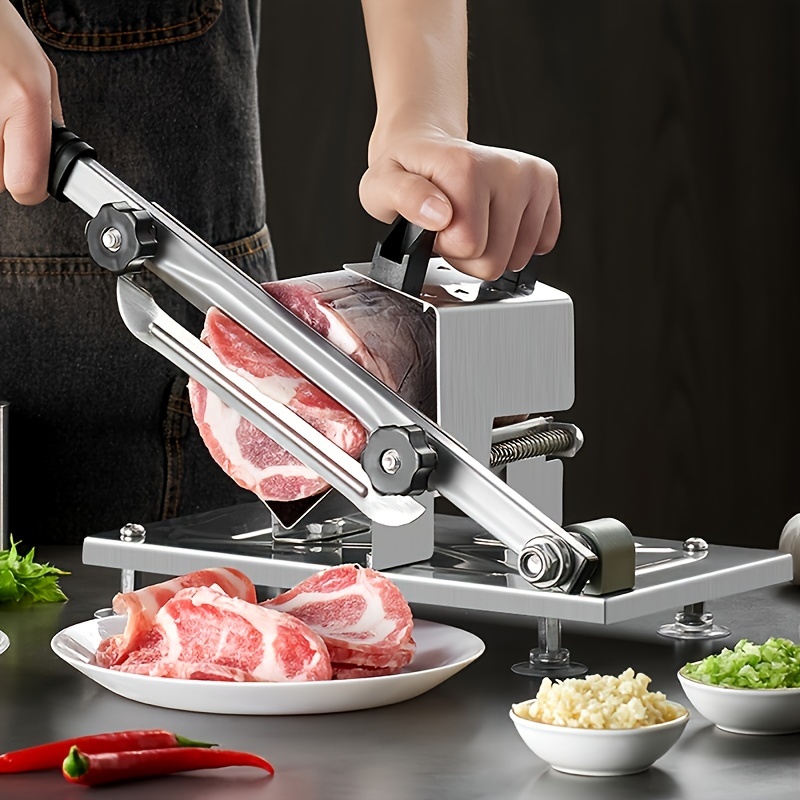 Vegetable Cutting Machine Manual Meat Slicer Frozen Food Cutter Beef  Kitchen