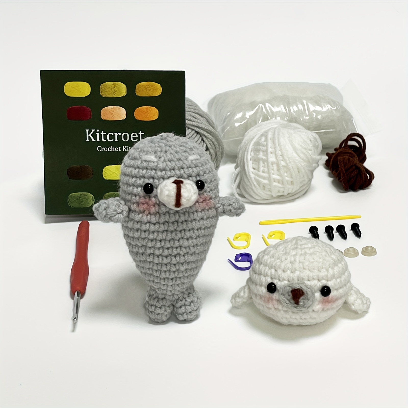Kit Amigurumi Foca Crochet : : Hogar y cocina