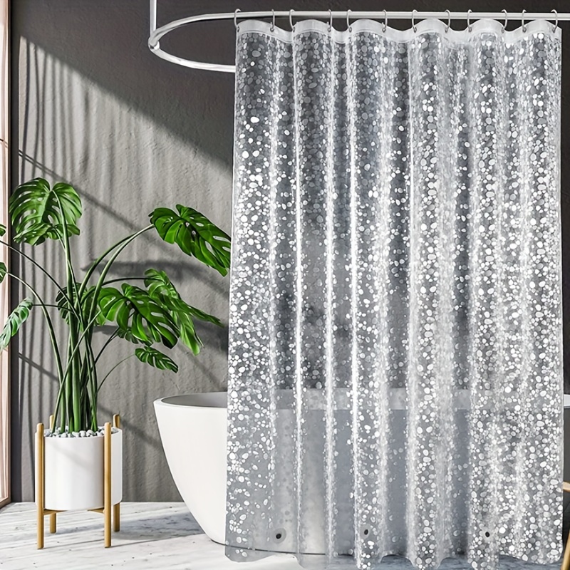 180 X 180 Cm - Beige/cream Fabric Shower Curtain, Textured Heavy Duty  Polyester Fabric Shower Curtain Set With 12 Plastic Hooks, Luxury  Waterproof Dec