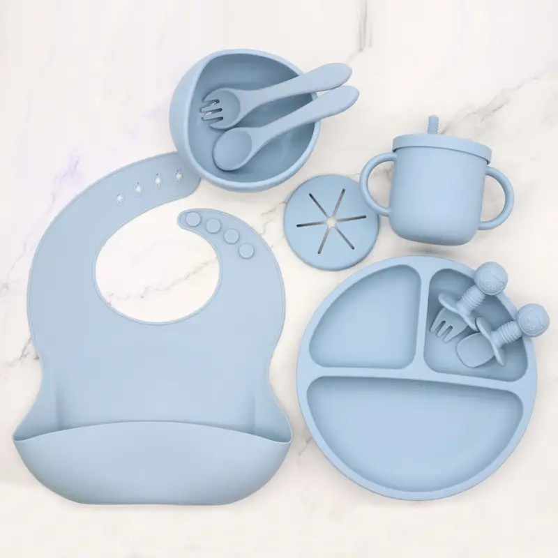 Silicone Baby Feeding Set, Baby Led Weaning Supplies, Suction Bowl Divided  Plate, Toddler Self-feeding Dish Set With Spoons, Forks, Drinking Training  Sippy Cup, Adjustable Bib, Eating Utensils - Temu Germany