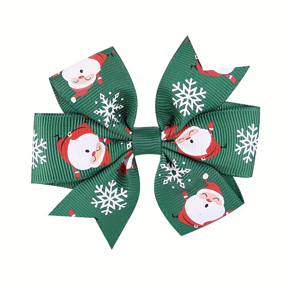 4pcs Christmas Elk Snowman Hair Clip Set