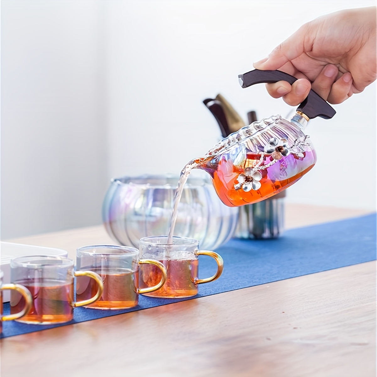 Handmade Original Glass Magnetic Teapot Timing Teapot Brewing Teapot H –  ChinaMoon