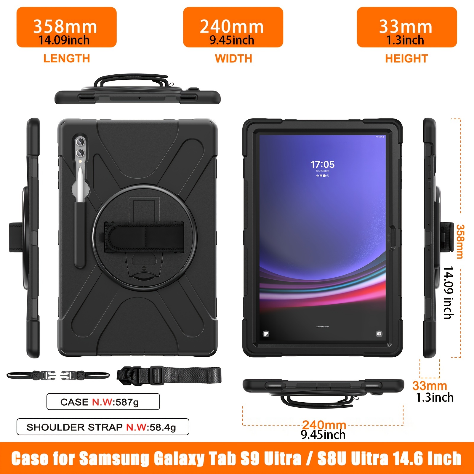 Étui Pour Tablette Galaxy Tab S9 Ultra/ S8 Ultra 14 - Temu France