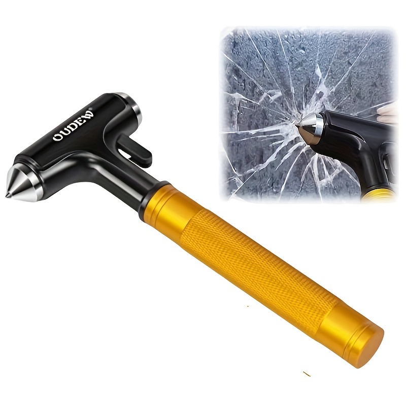 Sicherer Hammer Glasbrecher, Sicherer Hammer Glasbrecher unter Wasser,  Auto-Fluchthammer-Werkzeug für Glasfenster (Black)
