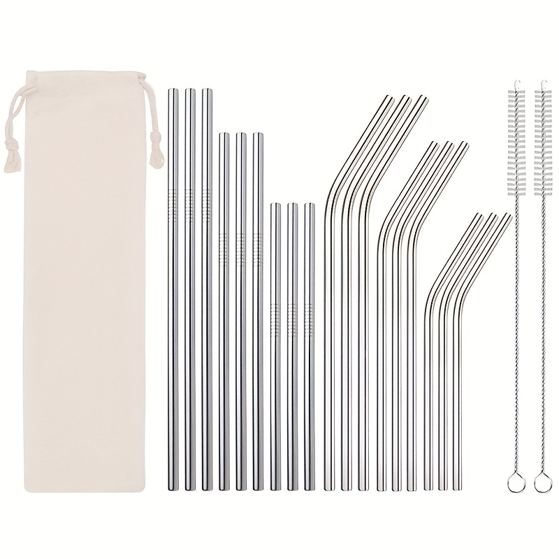 Straw, Reusable Stainless Steel Straws For Tumbler, Long, Includes Cleaning  Brush, Perfect For Smoothies, Iced Coffee, And Cocktails, Dishwasher Safe,  Ideal For Parties, Weddings, And Beach Outings, Kitchen Tools - Temu South