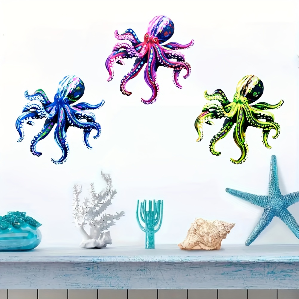 Metal Octopus Wall Art Decor Octopus Coastal Nautical Ocean - Temu