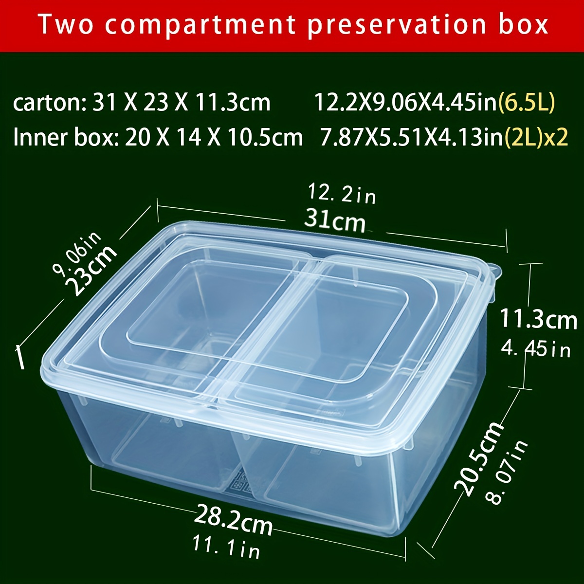 Multicompartment Storage Box Set Of 4