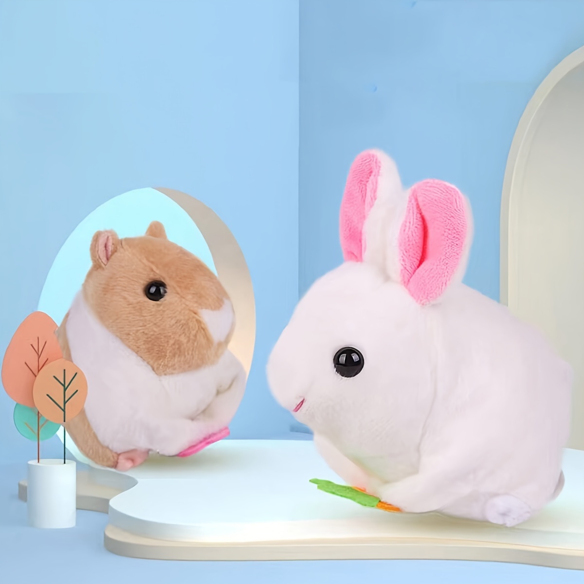 Animal Toy with Pull Loop & Rotating Tail