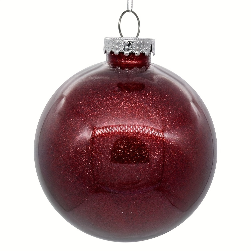 Christmas Ball Ornament With Glitter Interior Large - Temu