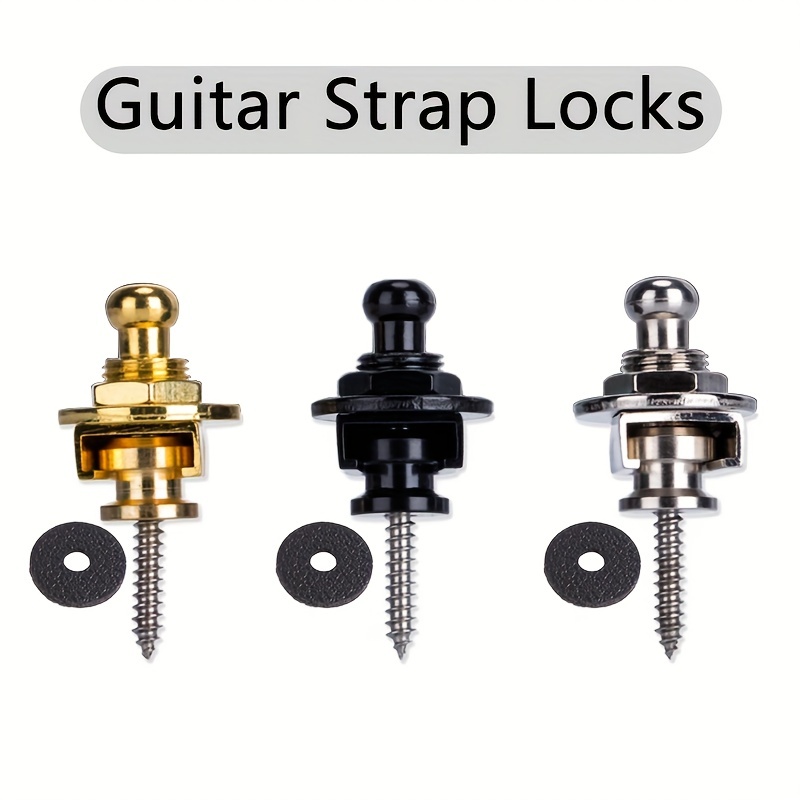 h* Strap Lock Straplock bouton 2Pcs guitare électrique basse