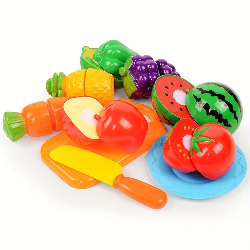 Cucina Giocattolo per Bambini, Accessori cucina giochi per bambini, legno  giocattoli educativi di simulazione di cottura di frutta, verdura e carne  da tagliare per bambini e bambina di 3+ anni : 
