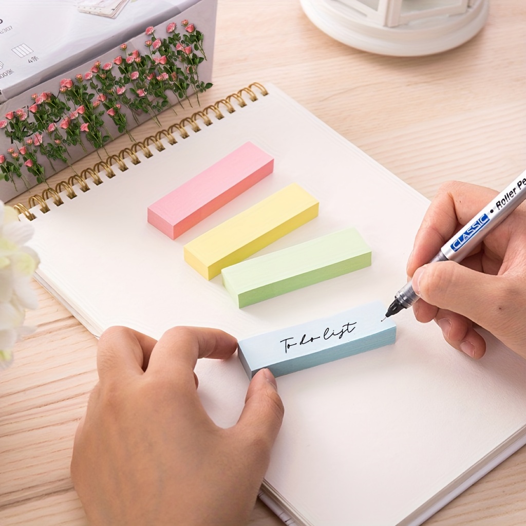 Set Of 400 Small Rectangular Colorful Sticky Notes, Ideal For Messages For Students, Home, School, And Office Use