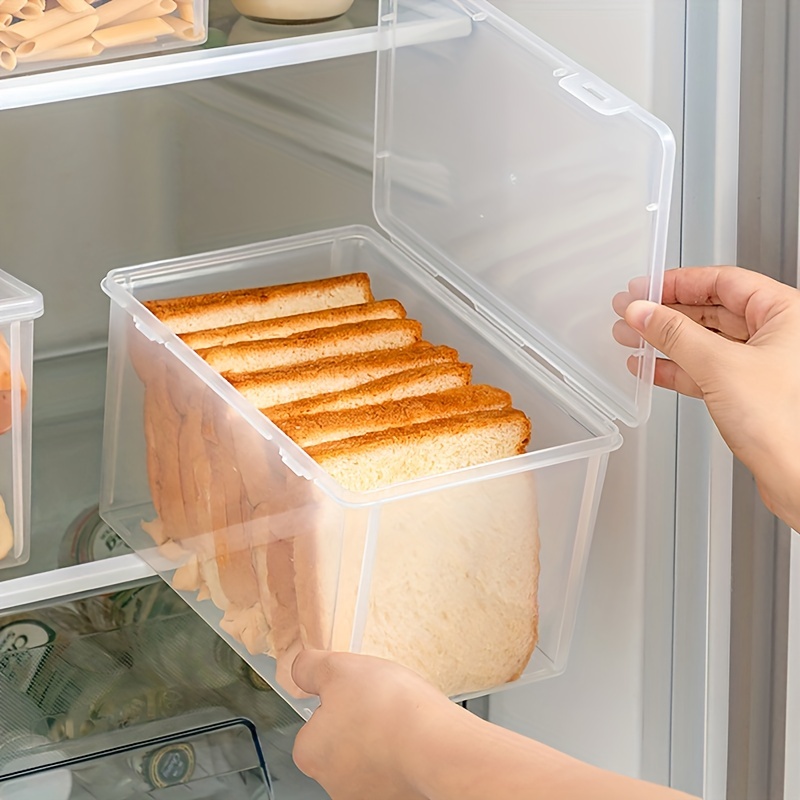 Transparent Plastic Toast Bread Storage Box, Food Storage