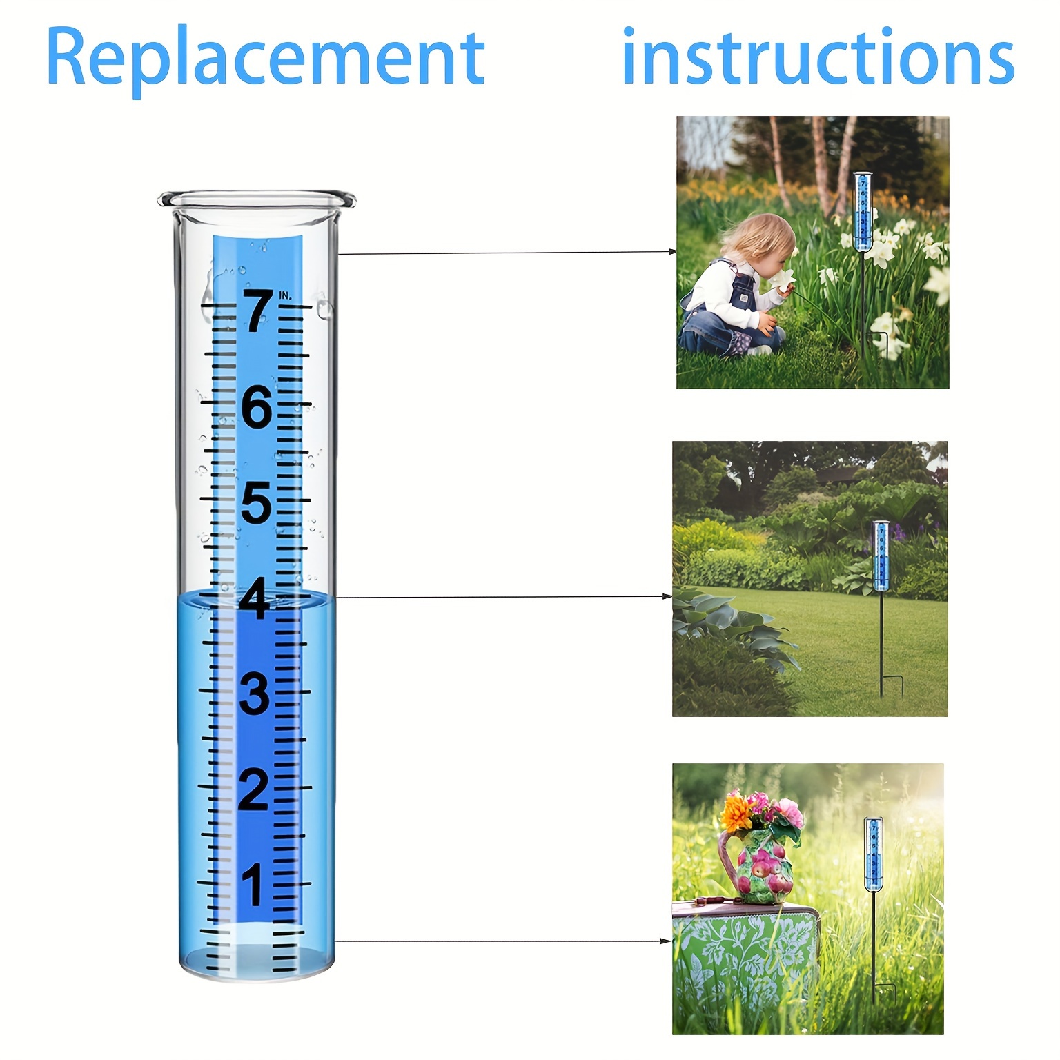 Choisissez le pluviomètre à piquer de Jardin et Saisons