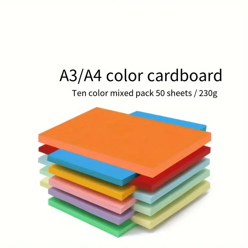 100 Sheets 10 Colors Colored Paper A4 Printer Paper Copy Paper