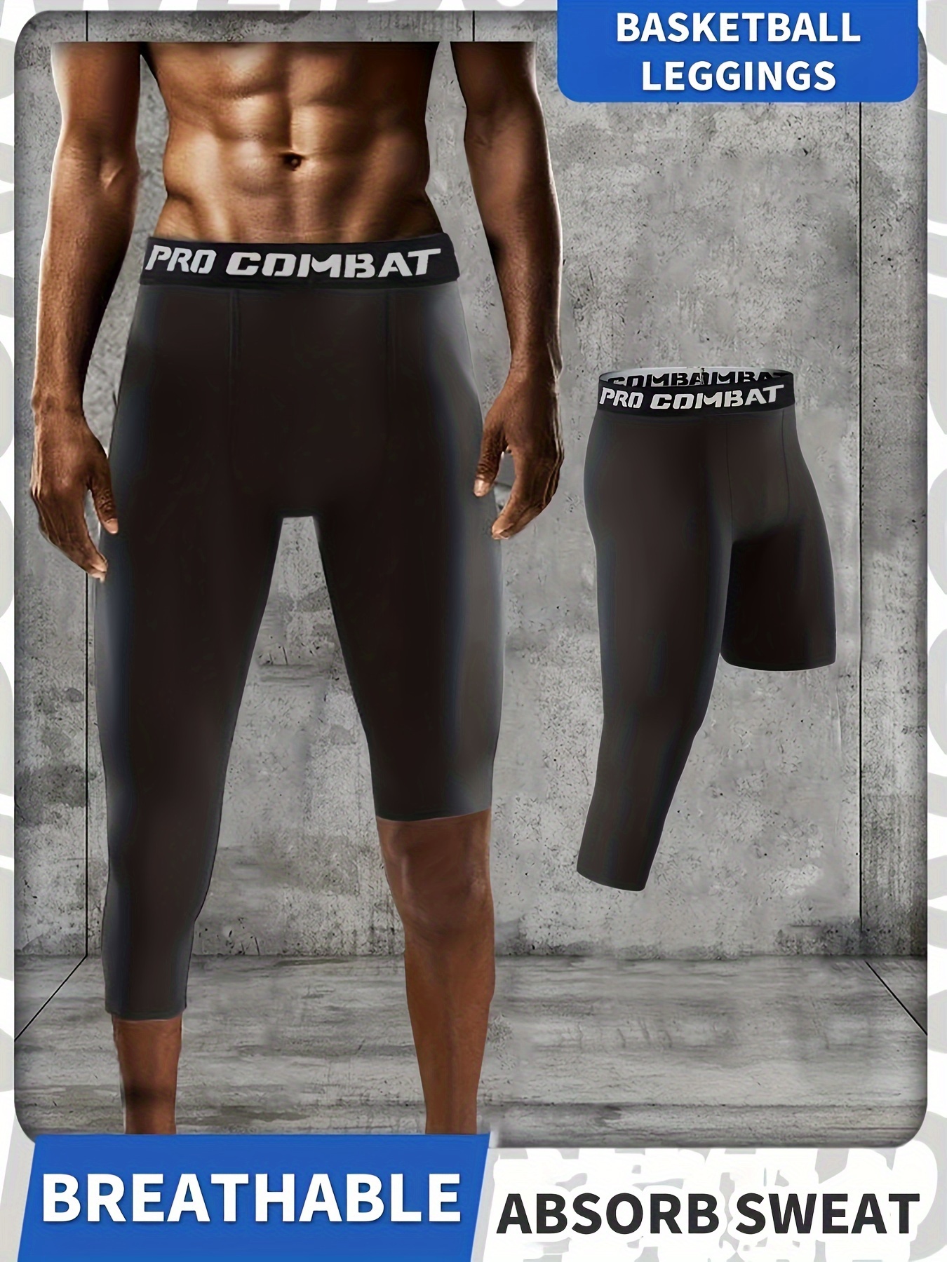 Legging de compression Nike Pro 3/4 Basketball Tights Noir pour homme