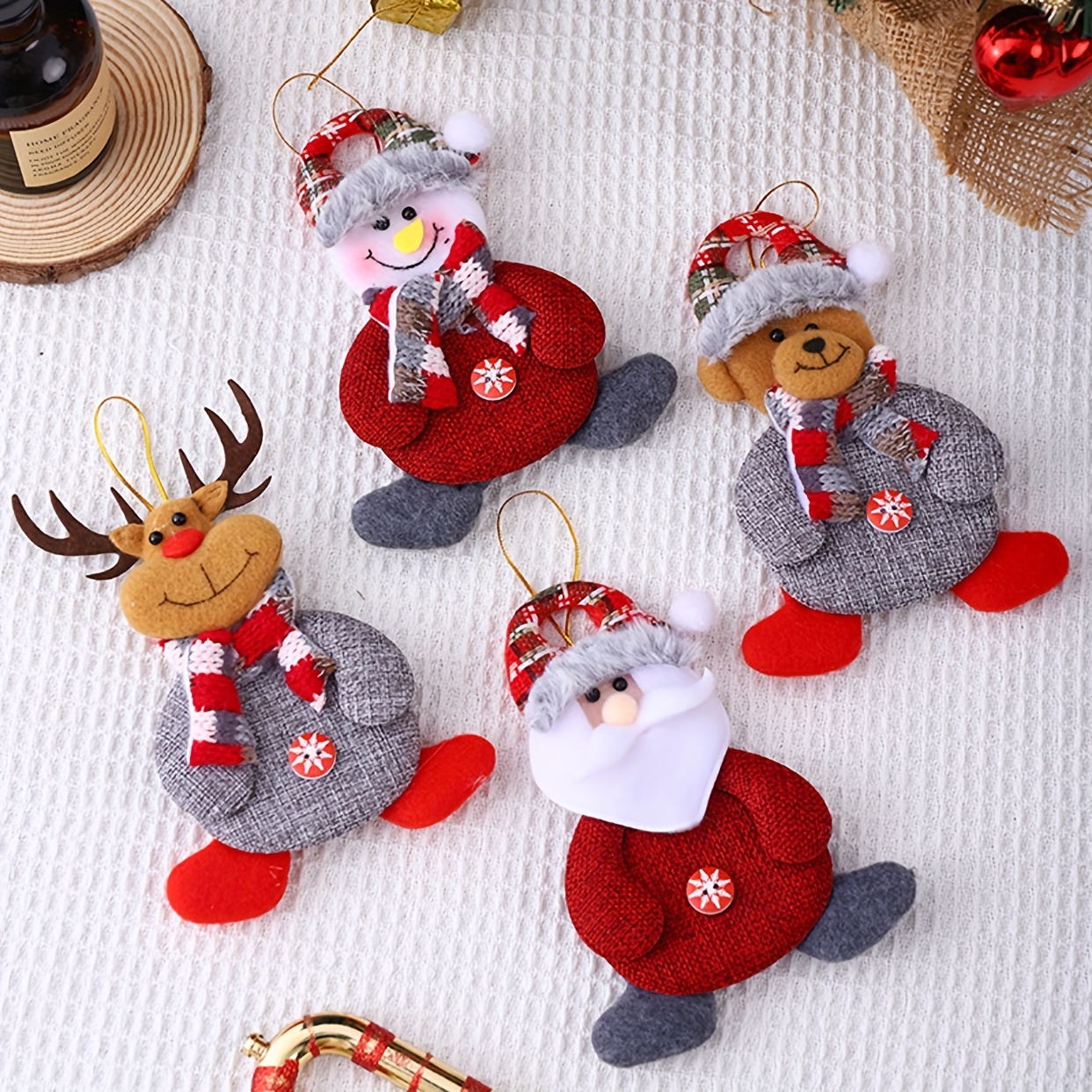 Christmas Snowman Hanging Pendant Doll Christmas Home Decoration Accessories  Ornament Cute Mini Garden Accessories Christmas New