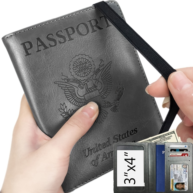 2PCS PU Leather Passport Cover Passport Case Passport Holder