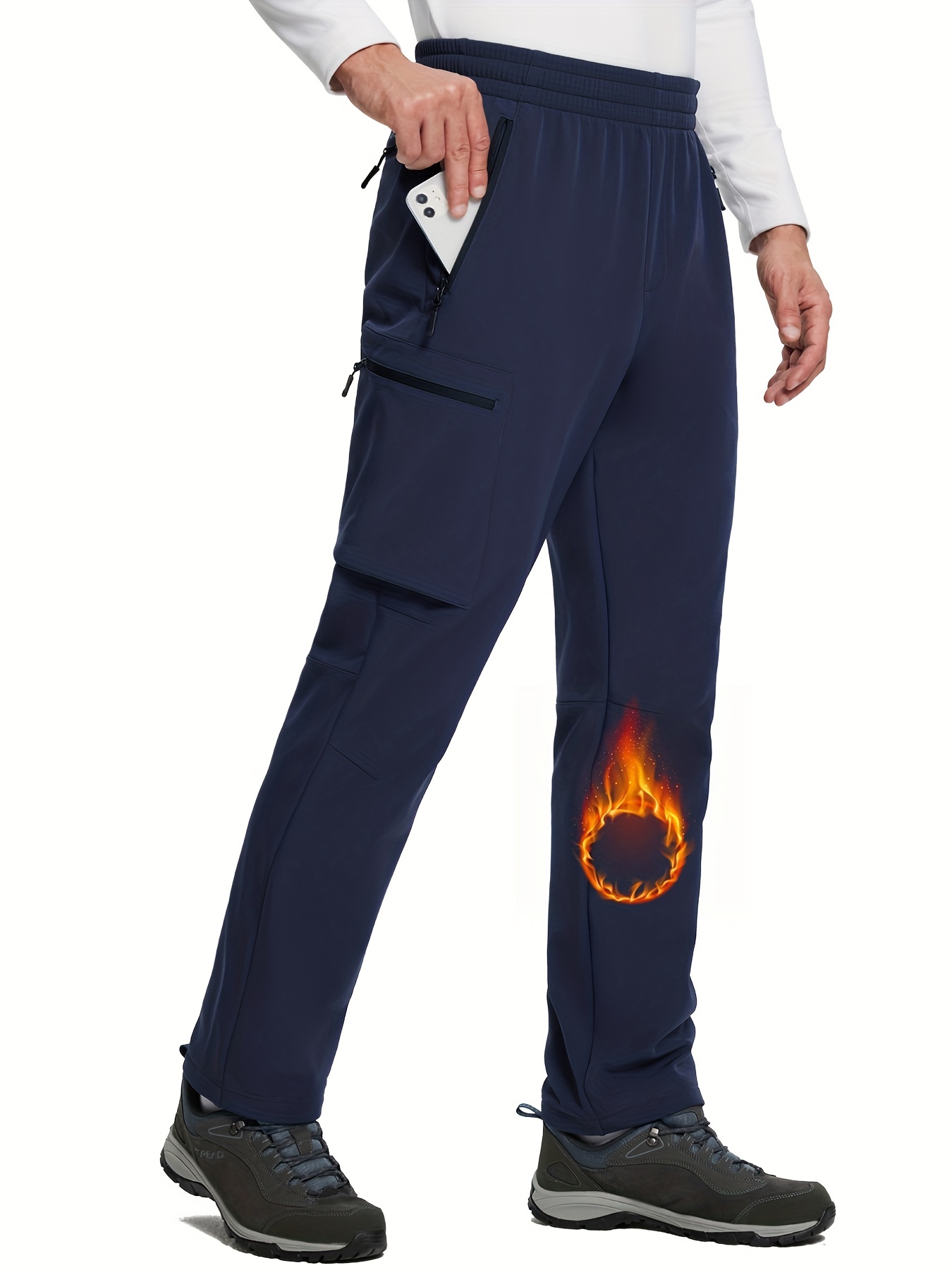 BALEAF Women's Fleece Lined Pants Sweatpants Warm Zipper Pockets