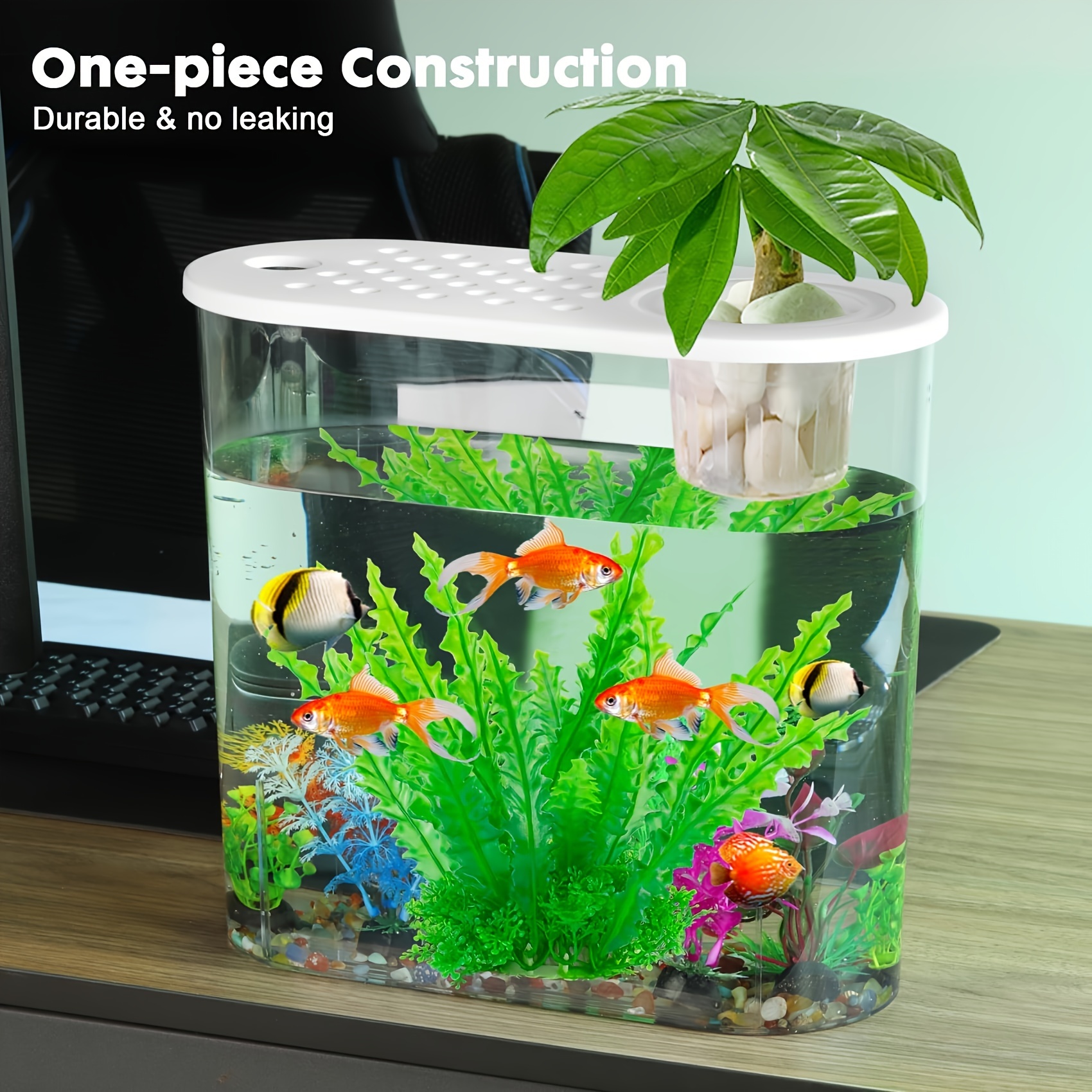 Petit Aquarium en plastique électrique multifonction Mini Fontaine