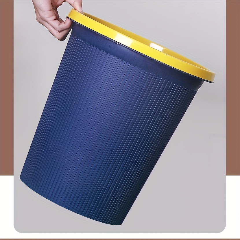 Plastic Lidless Trash Can, Medium Garbage Can With Pressure Ring, Kitchen  Bathroom Bedroom Living Room Dorm Office Toilet Garbage Can - Temu United  Arab Emirates