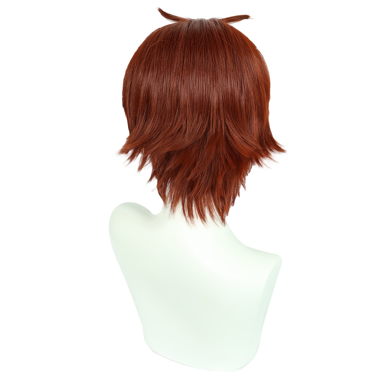 Copper Brown Straight Short Layer Anime Costume Wig Anime Temu