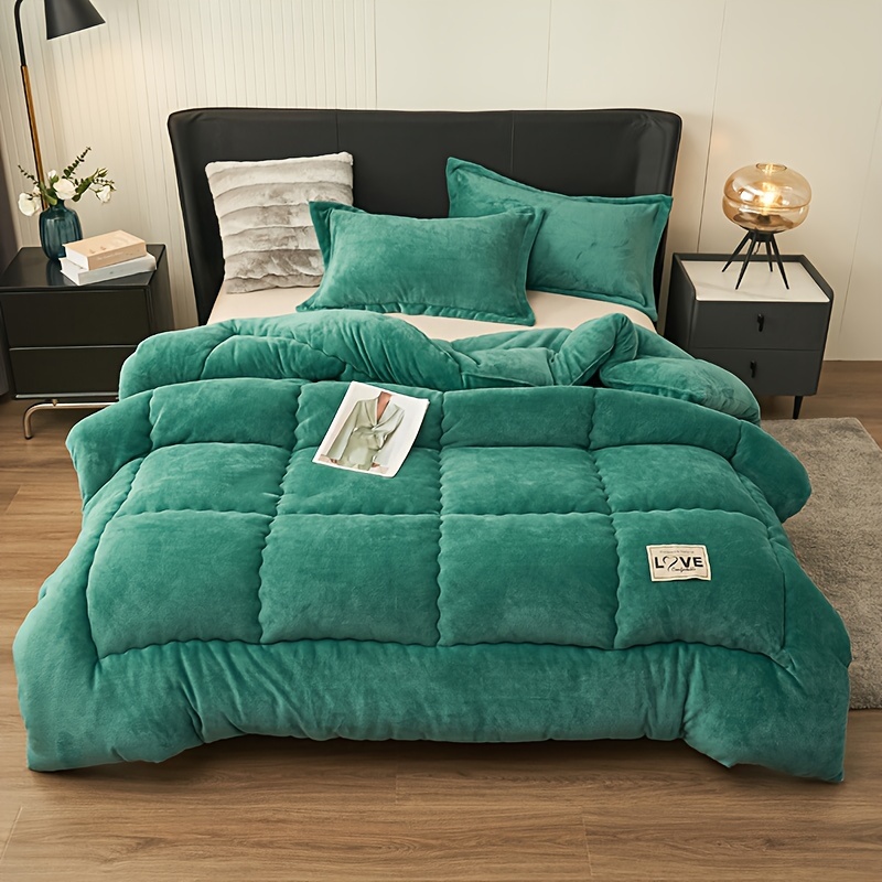 1pc autumn and winter season solid color thick plush cushion, can