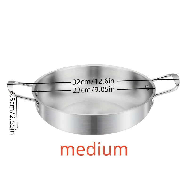 Stainless Steel Frypan Seafood Pan Ramen Pot Cooking Pot Big - Temu