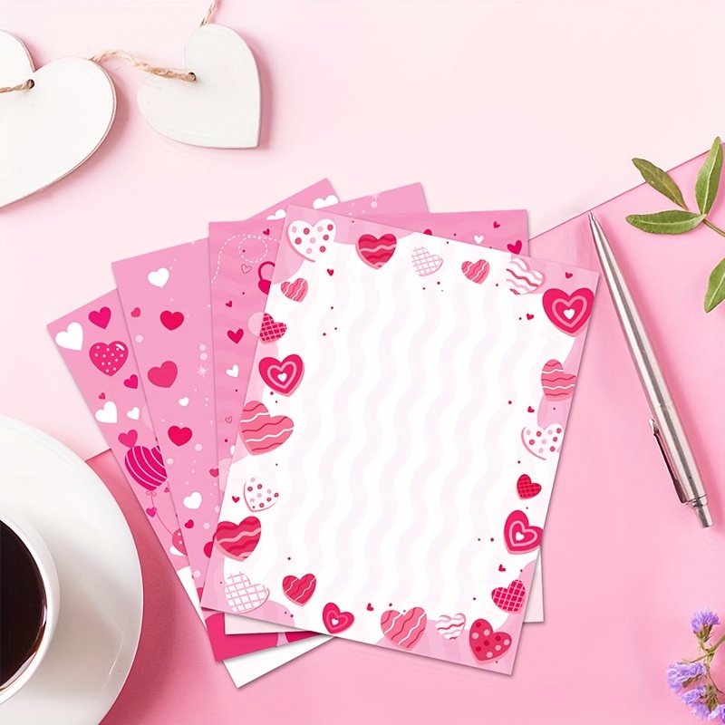 Retro Style Love Letter Paper Valentine's Day Writing Love - Temu