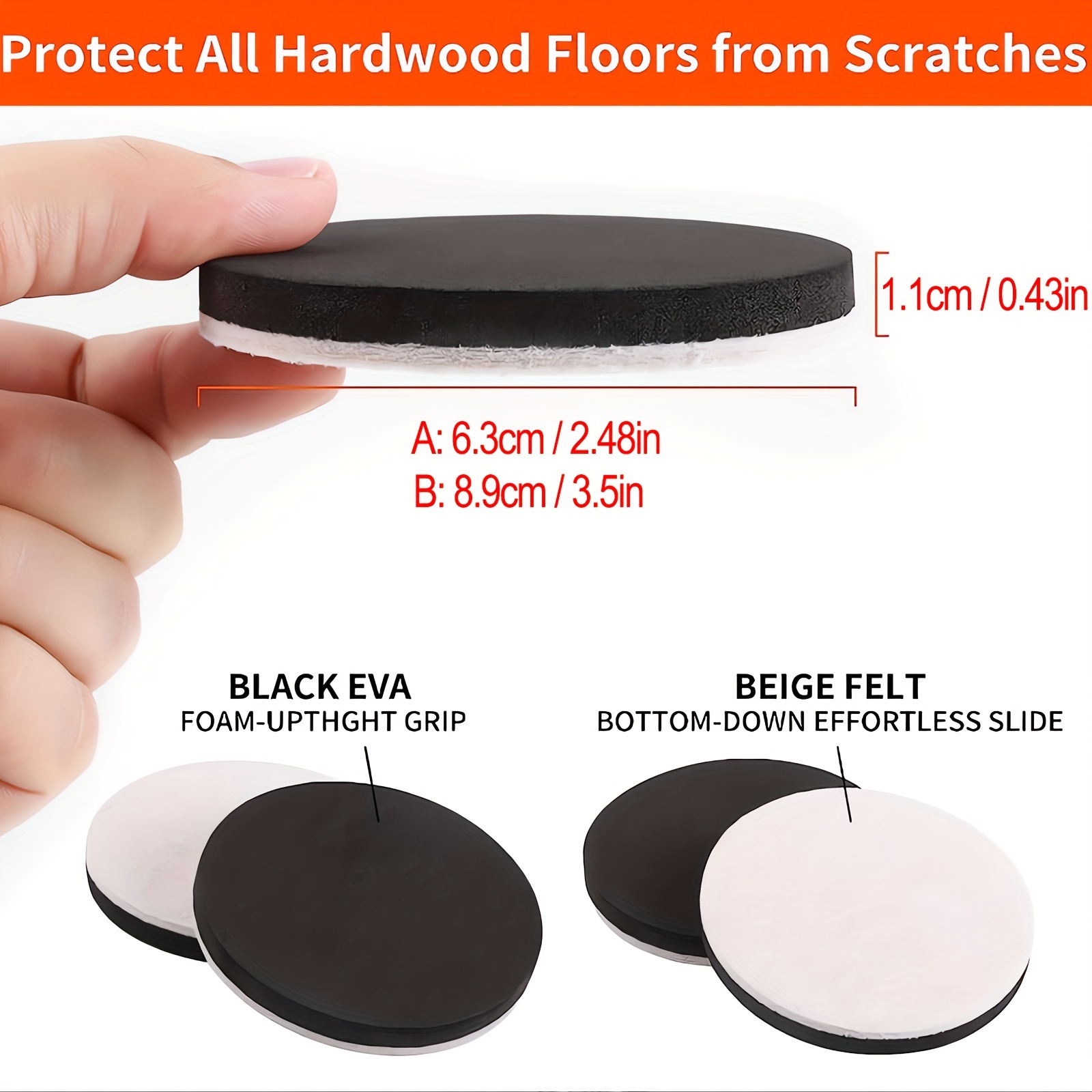 Furniture Sliders For Carpet Hardwood Floor Felt Protectors - Temu