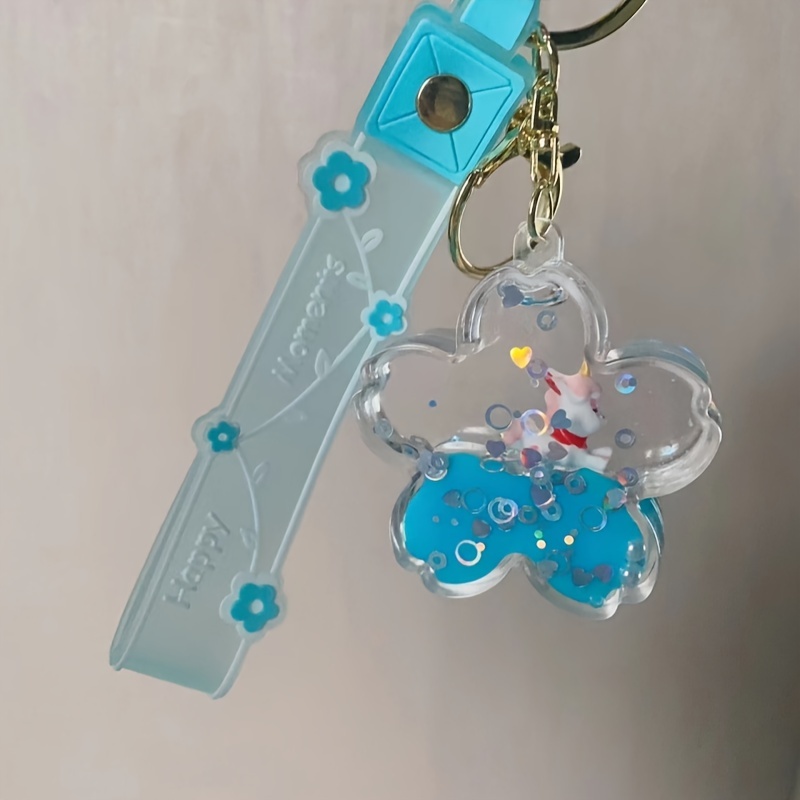 Cherry Blossom Quicksand, Car Key Chain Aesthetic