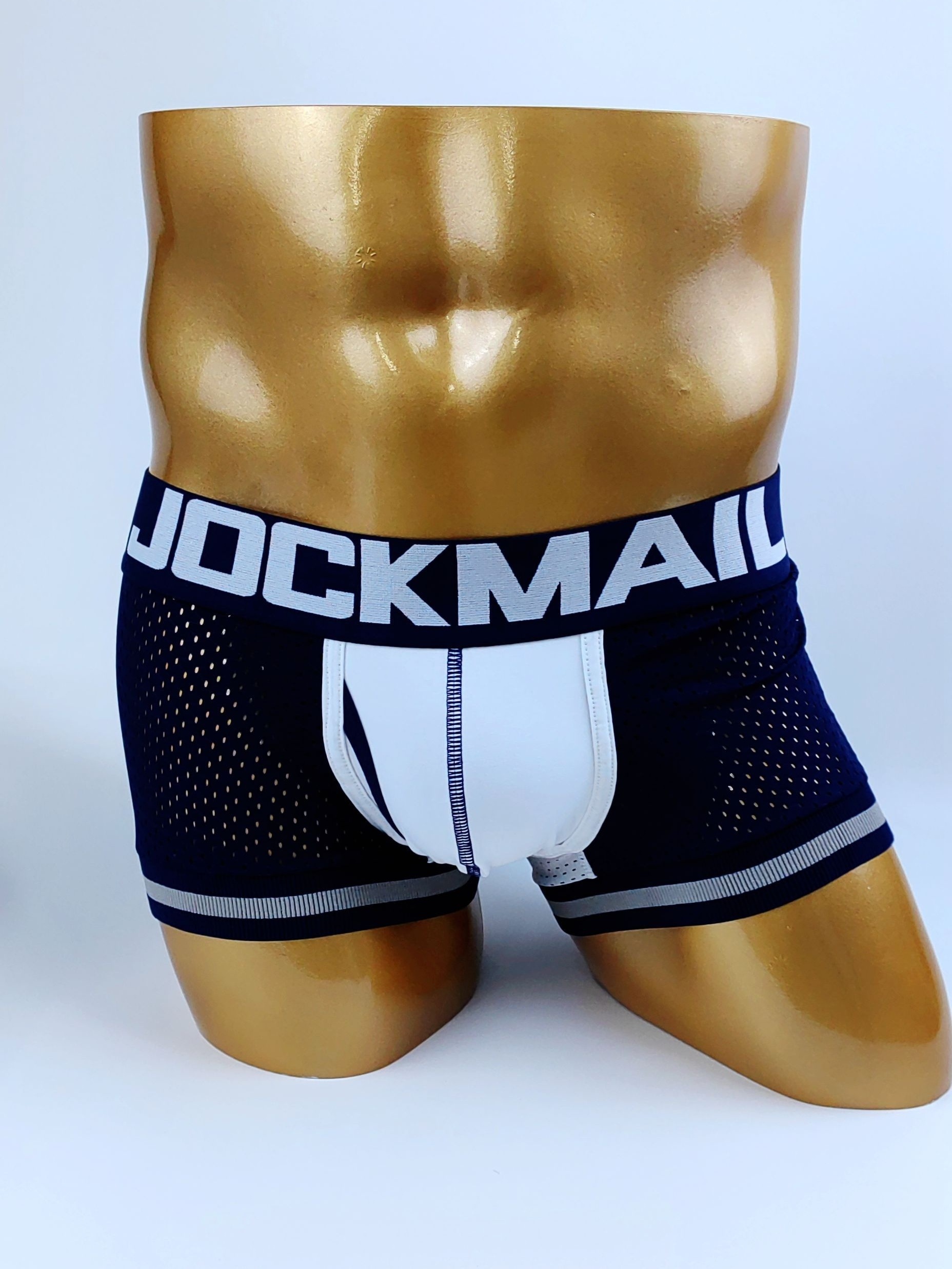 Blue Men's Sexy Boxer Shorts Thong Underwear Pouch Trunks