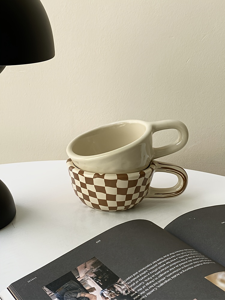 Irregular Coffee Mug Ceramic Coffee Cups With Large Handle - Temu