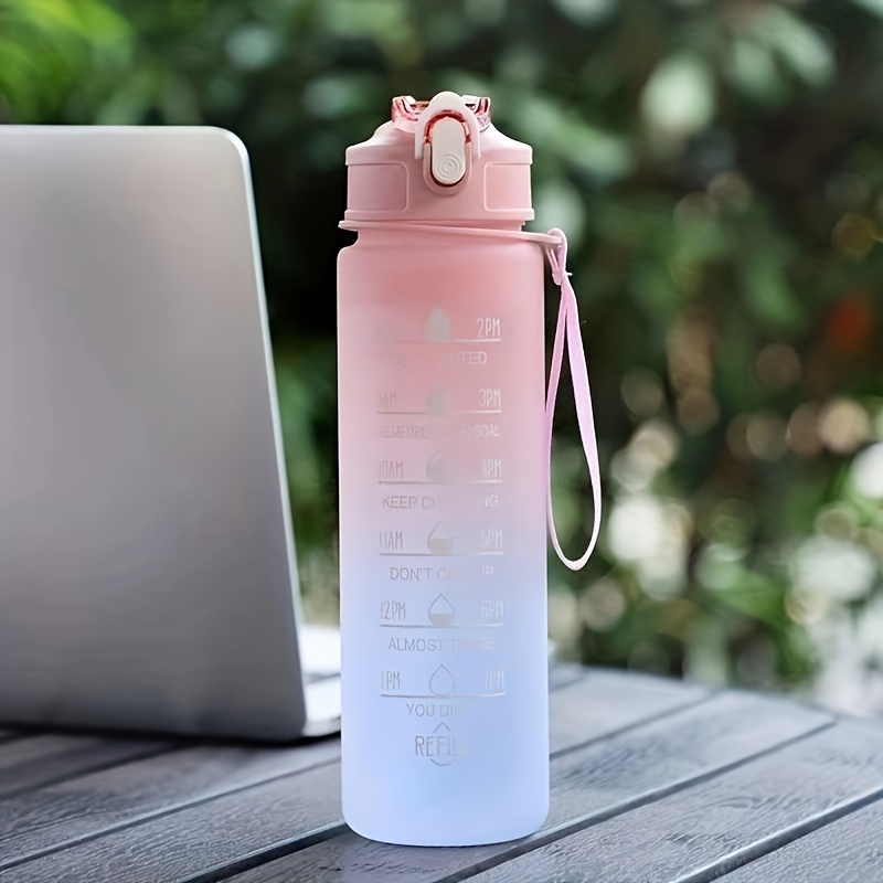 900ml Portable Water Bottle Motivational Sports Water Bottle With