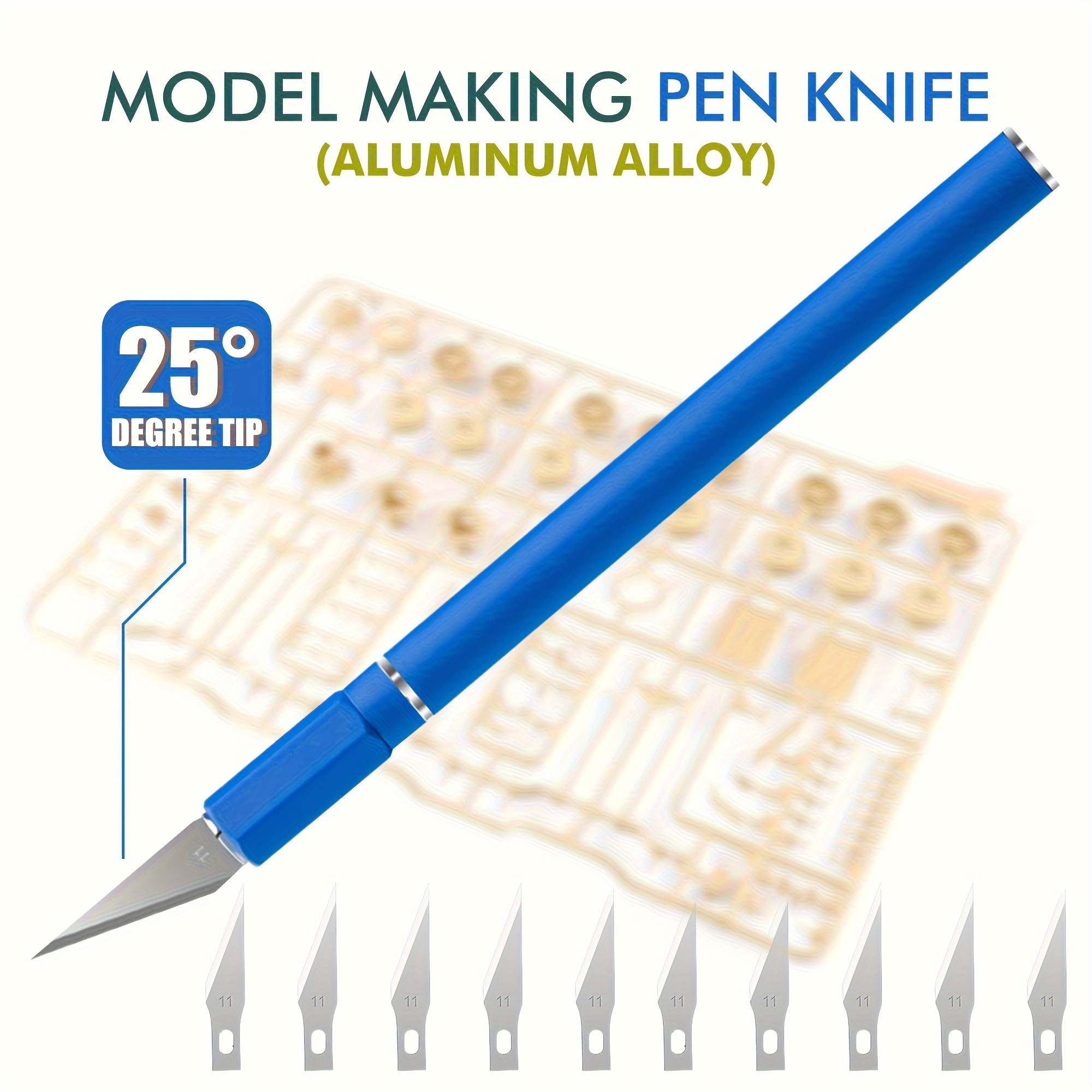 MLK-53761 MulWark 16pc Precision Craft Hobby Utility Exacto Knife Set-  Sharp Razor Knives Tool for Architecture Modeling, Scrapbooking, Fe