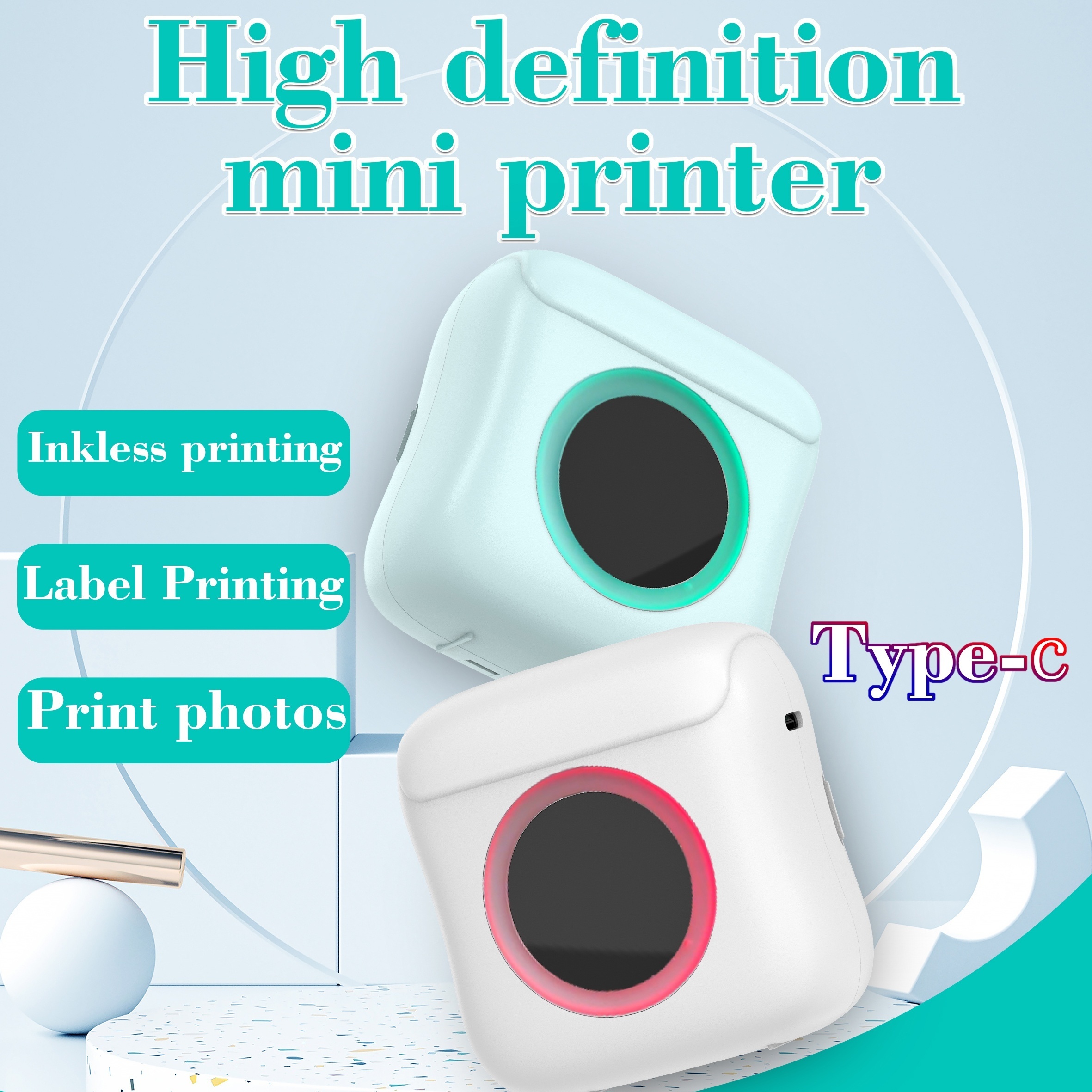 Mini Impresora Foto En Color - Temu
