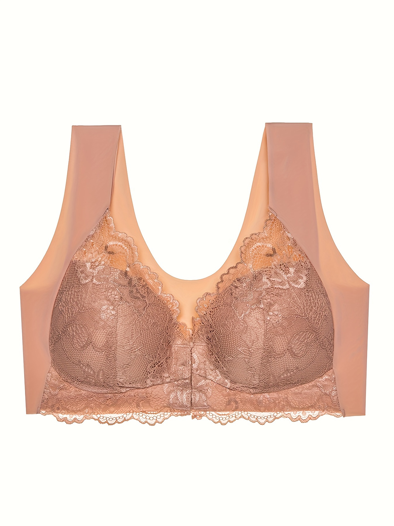 Front Open Button Full Coverage Bra Comfortable & Seamless Elastic