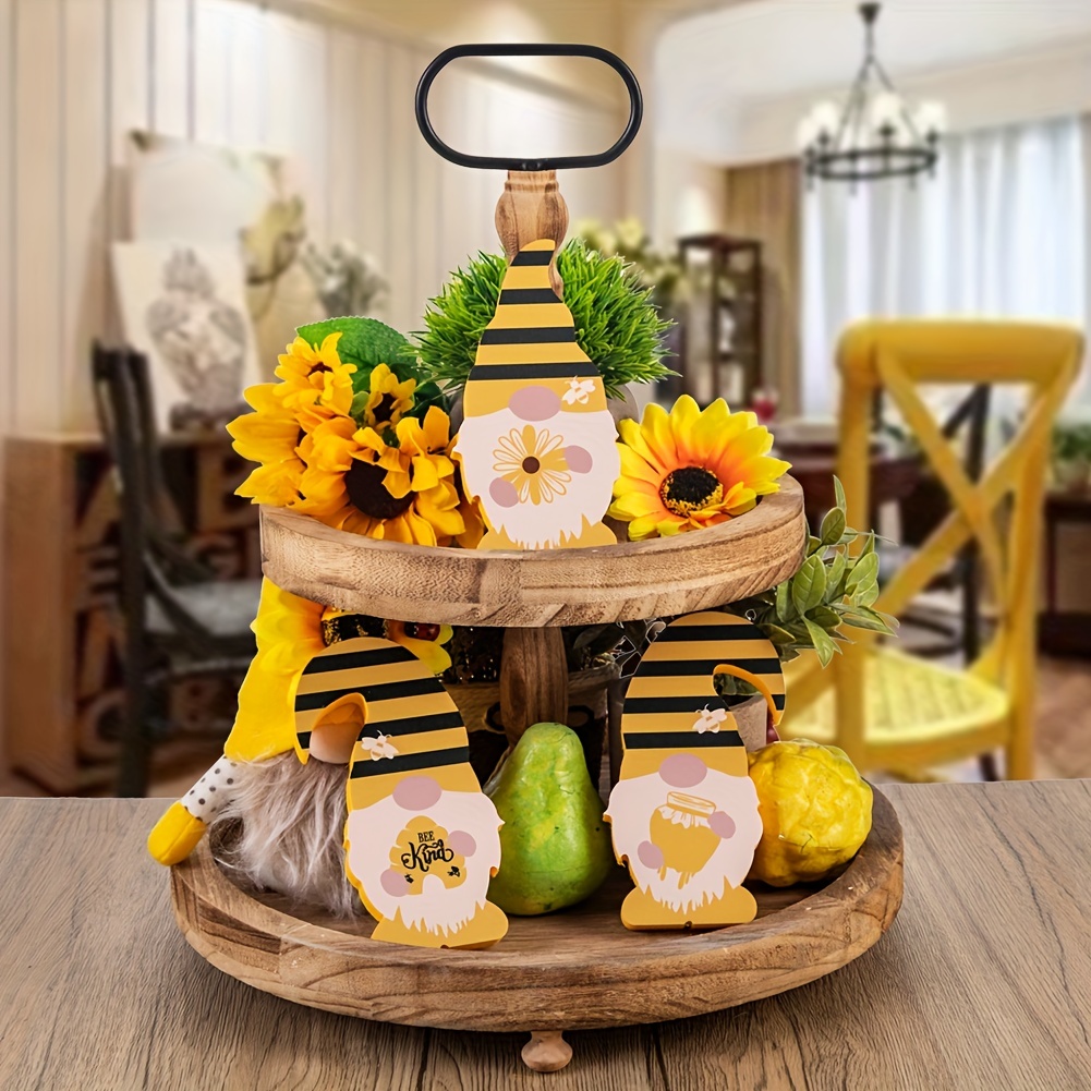 SWEET HONEY BEE MINI SIGN TIERED TRAY SPRING SUMMER HOME KITCHEN DECOR