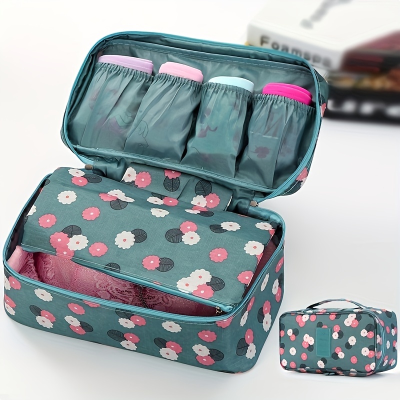 Large Capacity Underwear Storage Bag Portable Travel Bra - Temu