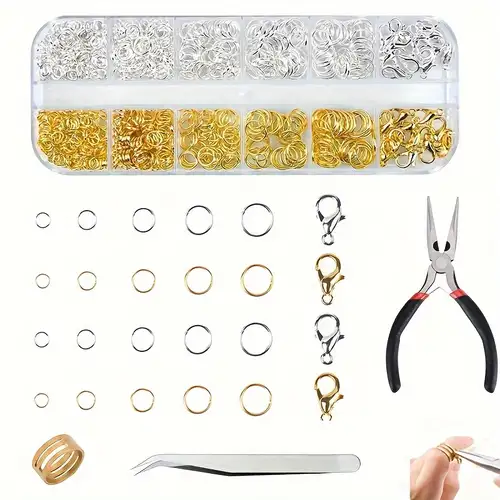 1010Pcs Jewelry Making Kit DIY Sterling Beading Repair Tools Craft Supplies  Set
