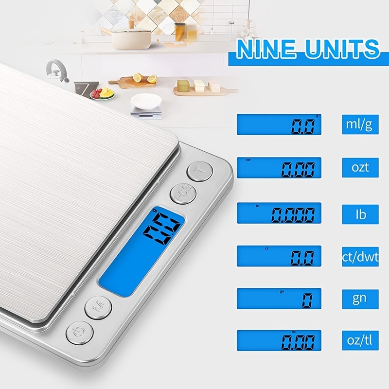 Goxawee Gram Scale, Digital Pocket Scale, Electronic Smart Weigh Scale,  Portable Small Jewelry Scale Grams And Ounces, Mini Scale With Lcd Display  For Jewelry Scale, Food Scale, Kitchen Scale (accurate: ) - Temu