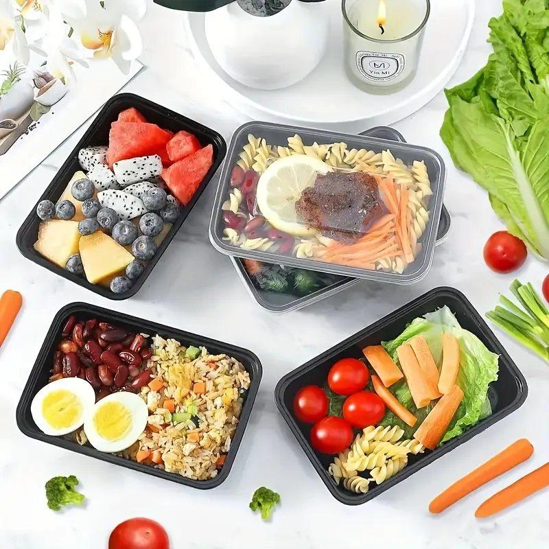 Meal Prep Containers, Microwave Safe Food Storage Containers With Lids,  Disposable Lunch Boxes, Plastic Bento Box Without Bisphenol A, Fro Picnic,  Camping, Home Kitchen Supplies - Temu