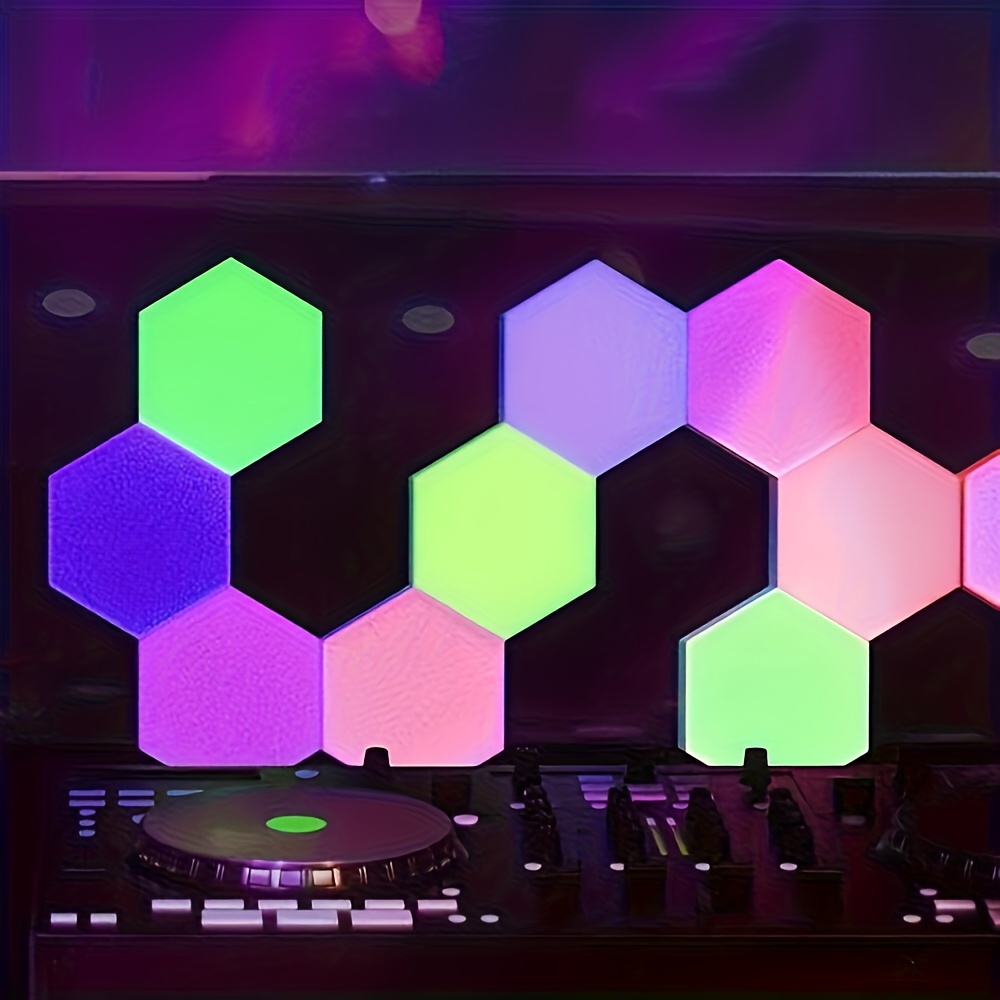 Smart APP And Remote RGB Wall Light Hexagonal Modular Gaming Lights,  Honeycomb Shape Panels LED Lights