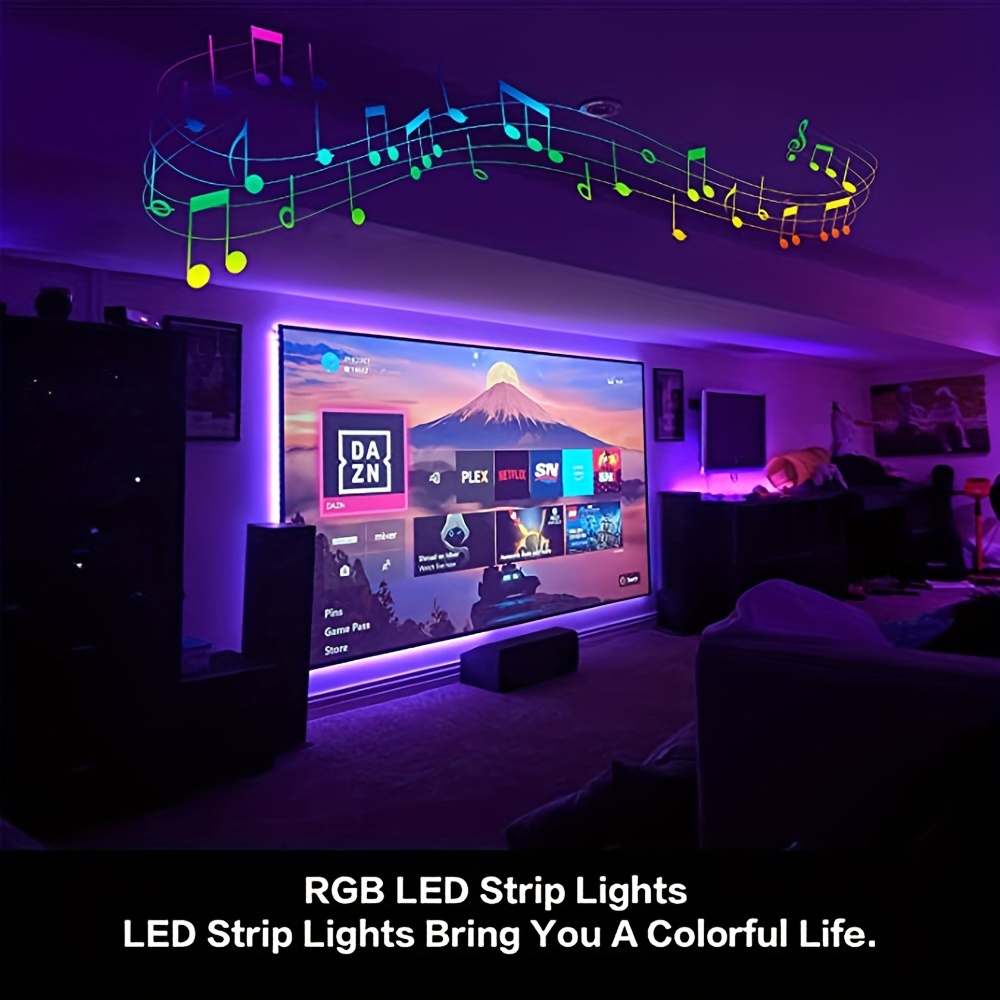 5v Usb Rgb Music Rhythm Synchronous Led Strip Lights Party - Temu